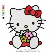 Hello Kitty 13 Embroidery Designs